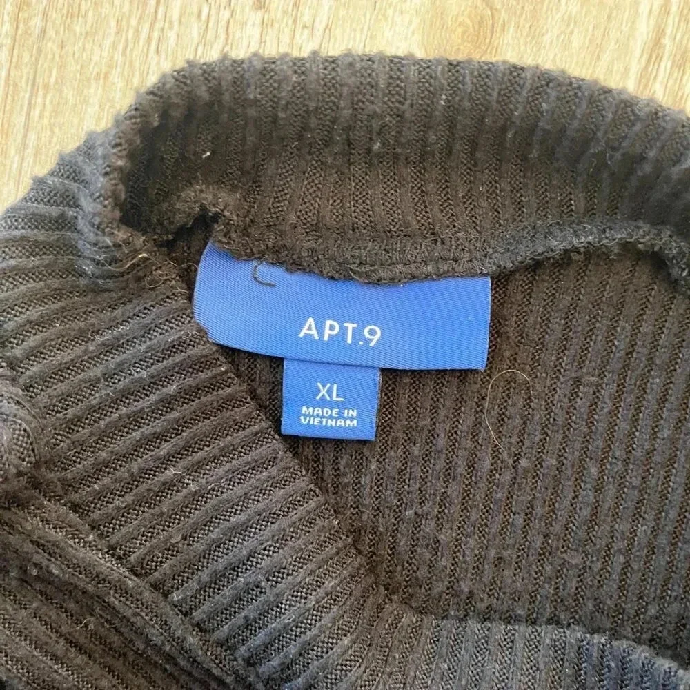 Womens Apt.9 Black Sweater - XL